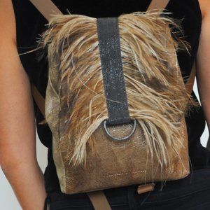 Brunello Cucinelli Ostrich Feather Mini Backpack